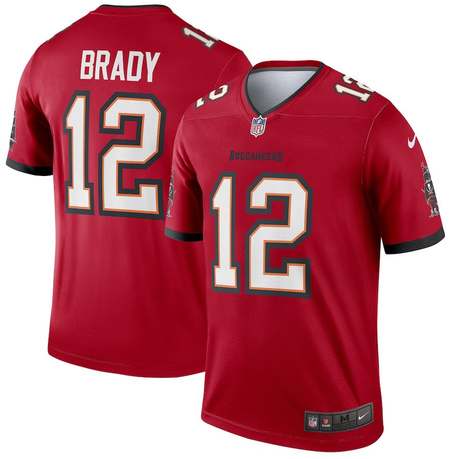 Men Tampa Bay Buccaneers #12 Tom Brady Nike Red Legend NFL Jersey